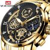 Reloj de hombre transfronterizo AliExpress sol, luna y estrellas hueco calendario reloj de hombre tourbillon cuarzo reloj impermeable