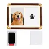 Moldura de Foto PVC Canto Cobre Imitado Mais Vendida da Amazon 7 polegadas 10 polegadas para Pegadas de Mão e Pé de Bebê, Pegadas de Patas de Animal de Estimação e Moldura de Exibição com Tinteiro Sem Lavagem