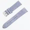 Pulseira de Relógio de Camurça Costurada à Mão com Linha Pulseira de Camurça Macia Couro Genuíno para Homens e Mulheres 14/16/18/20/22mm Estoque Disponível