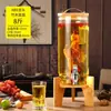 Botella de Vidrio Resistente al Calor de Alto Borosilicato para Elaboración de Vino de Ciruela Verde con Grifo Recipiente para Elaboración de Vino Recipiente Sellado para Elaboración de Vino de Uva Bebida de Cola