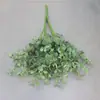 Hojas artificiales hojas con mango mini planta verde artificial accesorios para pared arreglo floral decorativo con hierba hoja de dinero manojo de mango