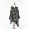 Bufanda a cuadros de doble cara personalizada para mujer, invierno 2023, nueva versión coreana, de todo a juego, cálida, chal largo, venta al por mayor para fabricantes