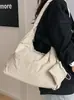 Nova Bolsa de Ombro Único Acolchoada Artística 2025 para Mulheres, Bolsa de Mão Simples, Bolsa Tote Estilo Preguiçoso para o Dia a Dia, Bolsa de Tecido