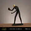Escultura Ornamento Figura Lanzador de Disco Escultura Nórdica Lujo Ligero Obra de Arte de Resina Decoración de Mesa de Sala de Estar Estudio Entrada