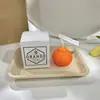 Vela de Aromaterapia Limão Queijo Adereços Criativos para Fotos Lembrancinhas de Casamento Vela de Soja Atmosférica Luminosa Feita à Mão