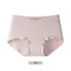 [Personalizado] Ropa Interior Femenina de Cintura Media Estilo Francés con Hilo de Color, Algodón Puro, Entrepierna de Seda de Morera Grado 7A, Calzones Transpirables