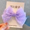 Estilo Coreano Nuevo Hilo de Gel Polka Dot Accesorios para el Cabello de Niñas Lazo Seiko Fresco Polka Dot Tocado Infantil Pinza Superior Horquilla