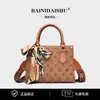 Bolsa de Ombro Único Transversal Nova Popular Feminina Tendência High-End Clássica Retrô Bolsa de Mão High-End
