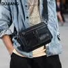 Bolso bandolera de piel genuina Bolso para hombre Marca de moda De alta gama Bolso de trabajo Bolso mensajero de piel de vaca Mochila Cuero de curtido vegetal Bolso de hombro para hombre