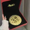 Moneda de Oro 50mg Oro Puro 999 Oro Éxito en Examen Mamá Te Amo Feliz Cumpleaños Día de San Valentín 520 Regalo