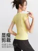 Roupas Finas de Yoga para Verão Corrida Escalada Respirável Top de Treino Emagrecedor Sport Fitness Manga Curta Secagem Rápida Top Feminino