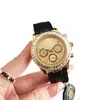 Relojes Serie Ginebra Correa de Silicona Relojes Famosos No Automáticos Hombres Imitación de Relojes Mecánicos Modernos Resistentes al Agua Luminosos