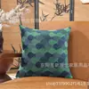 Funda de Almohada de Chenilla de Comercio Exterior, Funda de Almohada Jacquard de Terciopelo Cortado con Bloques de Color, Cojín de Cabecera de Terciopelo Suave con Bloques de Color al por Mayor