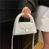 Bolsa de mão de nicho transfronteiriça feminina nova bolsa de ombro única meia-lua versátil para o dia a dia fecho de metal retrô bolsa transversal bolsa da moda