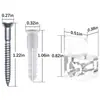 Soporte de Espejo Transparente Hebilla Angular Instalación Clip de Espejo Soporte Clip Fijo Vidrio Piezas de Plástico Sujetador de Puerta de Gabinete Etiqueta Etiqueta Hebilla Giratoria
