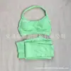 En Stock Dfyne Mismo Estilo Conjunto de Sujetador de Cuello Halter y Pantalones Largos para Mujer Pantalones Largos de Cadera de Melocotón Conjunto de Yoga Fitness