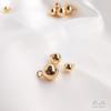 Colgante hueco de bola de oro de 14K que conserva el color, bola, bola, colgante pequeño, pulsera DIY, joyería, pendientes, accesorios para colgante