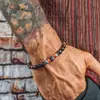 Amazon Ventas Calientes Transfronterizas Pulsera de Calavera con Cuentas Hecha a Mano para Hombre Estilo Retro Cuentas de Madera Turquesa Pulsera de Concha de Coco para Mujer