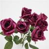 Ramo de simulación de rosas con motivos retro europeos para mueble de TV, adornos florales decorativos para boda, rosas al por mayor