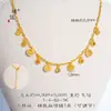 Tienda de Oro Puzuo Mismo Estilo Arena Dorada Paz y Alegría Diamante Redondo Multicolor Borla Collar Diseño para Mujer Cadena Versátil para Clavícula