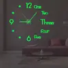 Fabricante Personalizado Atacado Adesivo de Parede Acrílico Relógio de Parede Pendurado Relógio Luminoso Doméstico Relógio de Pendurar Silencioso para Sala de Estar Relógio DIY
