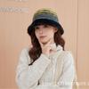 Nuevo Sombrero de Pescador Cálido Protector de Orejas para Mujer, Sombrero de Cubeta Tejido de Lana de Otoño e Invierno Combinación de Colores Degradados de Felpa que Combina con Todo
