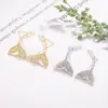 Diseño Único, Pendientes Compactos de Perla Cola de Pez, Estilo Femenino, Pendientes de Circonita Simples y Elegantes, Pendientes de Alta Gama