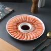 Plato Creativo Plato para Albóndigas Plato Sencillo para Cena con Plato para Vinagre Plato para Camarones Plato Blanco