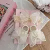Conjunto de Touca e Meias para Bebê Menina, Touca Fofa de Recém-Nascido com Laço e Meias