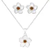 Set de Collar y Aretes Florales para Mujer Transfronterizo de Amazon 2026, Elegante y Versátil Exquisito Set de Joyería