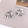 Joyería de Aguja de Plata s925 Pieza de Espejo Pequeño Pendientes Pendientes Pendientes Mujer Diseño de Lujo Ligero Sentido Avanzado Otoño e Invierno Nuevo
