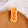 Acessórios para joias DIY, materiais artesanais, pingentes, texto acrílico dupla face, etiquetas com trocadilhos de frutas, etiquetas de pêssego e melancia