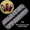Accesorios para Uñas Pequeños Diamantes de Imitación Acrílicos Irregulares de Dorso Plano Cuentas Metálicas Lentejuelas Perlas de Nácar Diamantes de Imitación de Pan de Oro