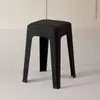 Banqueta de Plástico para Uso Doméstico, Banqueta Alta Moderna Simples Espessa para Sala de Estar e Sala de Jantar, Banqueta Quadrada Dopamina Empilhável para Adultos