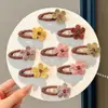 Pinzas para el Cabello de Flor de Felpa para Otoño e Invierno para Niñas, Nuevas Pinzas para el Cabello Lindas de Bebé 2025, Pinzas para Mechones Laterales, Accesorios para el Cabello