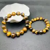Pulsera de Piedra Ojo de Tigre Natural para Hombres y Mujeres, Cuentas de Oración Budista, Joyería de Cristal Estilo Étnico, Artículos de Venta Caliente al por Mayor