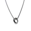 Collar de anillo para hombre, doble anillo, acero de titanio, sin color, de alta gama, combina con todo, cadena para el sudor, accesorios sencillos de hip-hop para mujer, joyería