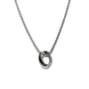 Collar de Anillo para Hombre Doble Anillo Acero de Titanio No se Desvanece de Gama Alta Versátil Cadena para Sudadera Accesorios de Hip-Hop para Mujer Joyería Simple