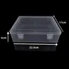 Caja de Almacenamiento Transparente para Cuentas, Caja de Almacenamiento Categorizada y Dividida, Caja de Plástico para Cuentas, Juego de Cajas Cuadradas Pequeñas