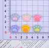 Mini Almohadillas de Pata de Gato Coloridas Brillantes DIY Pegamento de Crema Imanes para Refrigerador Hechos a Mano Accesorios para Pasadores Joyería Resina Accesorios para Ropa