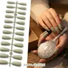 Europeu e Americano Popular Transfronteiriço Fosco Sólido Cor Gelo-Transparente Alto Padrão Trapezoidal Nail Art Unhas Usáveis Pontas de Unhas Postiças Acessórios