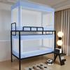Mosquitero para Dormitorio Estudiantil para Camas Litera, Mosquitero de Tres Puertas con Cremallera Integrada Universal, Tipo a Anti-Mosquitos y a Prueba de Polvo para Cama de 1.8m