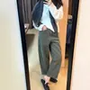 Nuevos jeans de talla grande para mujer 5007 estilo WAN, holgados, forma de capullo, de 9 puntos, minimalistas, de una pieza, con efecto desgastado, para adelgazar, forma de pera, modernos