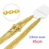 Colar feminino em aço inoxidável cor ouro brilhante 18k com corrente O, base de aço titânio, corrente lisa, colar com pingente de corrente plana em cruz, joia