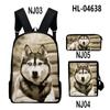 2020 Nuevo Producto Husky Tela Oxford Moda para Hombres y Mujeres Mochila Estampada en 3D Set