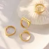 Anillo simple geométrico irregular de moda ins europeo y americano para mujer, joyería de acero de titanio chapado en oro de 18k, venta al por mayor