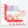 Accesorios de resina de dibujos animados de conejo kulomi, funda para teléfono móvil DIY, decoraciones hechas a mano, parche, tocado para niños, accesorios para el cabello