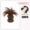 Peruca Coque de Pena Baixo com Presilha de Garra para Mulheres, Peruca Anel de Cabelo Humano Sintético Fofo Natural Preguiçoso