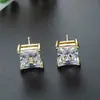 Venda Direta da Fábrica Moda Coreana Novas Joias Amazon Aliexpress Brincos Populares Quadrados de Cristal Zircônia