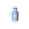 Nuevo Jarrón de Cerámica Azul y Blanco Estilo Chino Patrón de Flores y Pájaros en Dos Colores Azul y Rosa Botella de Decoración para el Hogar Sala de Estar Arreglo Floral Porcelana